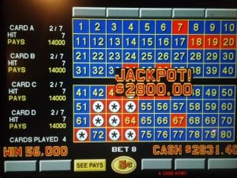 Four Card Keno Jackpot Strategy .